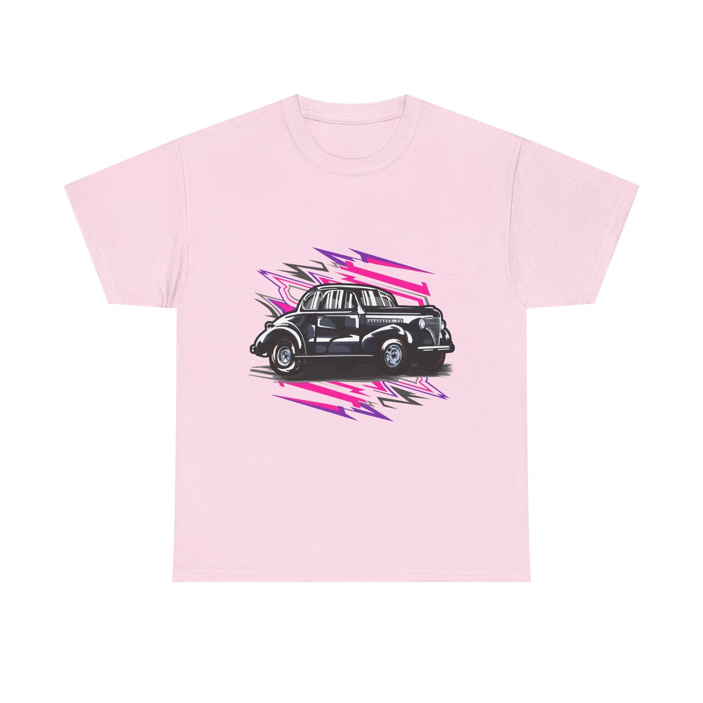 Retro Car Unisex Heavy Cotton Tee - Stylish Graphic T-shirt for Auto Enthusiasts - CreativeRino