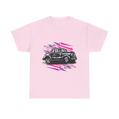 Retro Car Unisex Heavy Cotton Tee - Stylish Graphic T-shirt for Auto Enthusiasts - CreativeRino