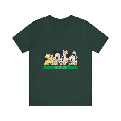 Gucci Mickey Mouse Graphic Tee - Unisex Jersey Short Sleeve T-shirt - CreativeRino