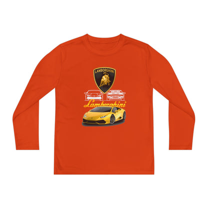 Lamborghini Youth Long Sleeve Tee - Cool Car Shirt for Young Automotive Enthusiasts - CreativeRino