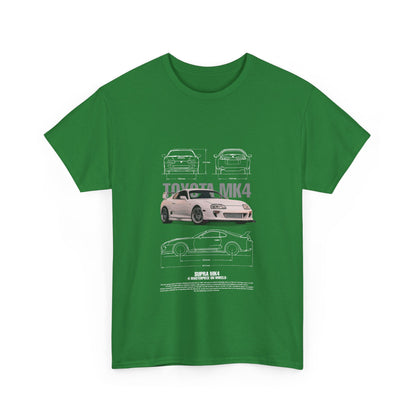 Toyota MK4 Supra Unisex Heavy Cotton Tee - Car Enthusiast Graphic T-shirt - CreativeRino