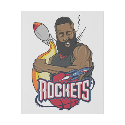 James Harden Canvas Wall Art, Rockets Fan Decor, Sports Art Print, Home Office Decoration, Unique Gift for Basketball Lovers - CreativeRino