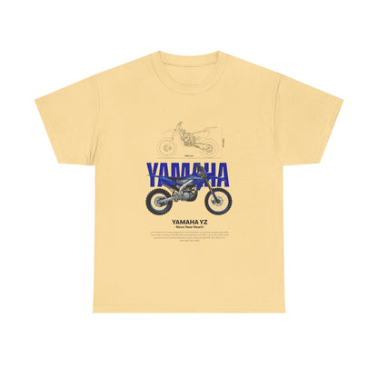 Yamaha YZ Motorcycle Unisex Heavy Cotton Tee - Perfect T-shirt for Bikers and Motorcycle Enthusiasts - CreativeRino
