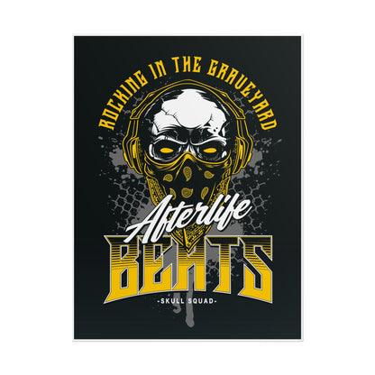 Cool Skull Music Rolled Poster - Afterlife Beats - Perfect Poster for Music Lovers & Home Decor - CreativeRino