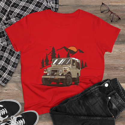 Adventure Ready Women's Cotton Tee - Off-Road Vehicle Graphic - CreativeRino