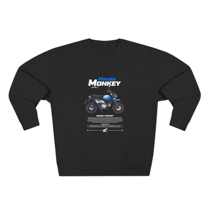 Honda Monkey Unisex Crewneck Sweatshirt - Vintage Motorcycle Design - CreativeRino