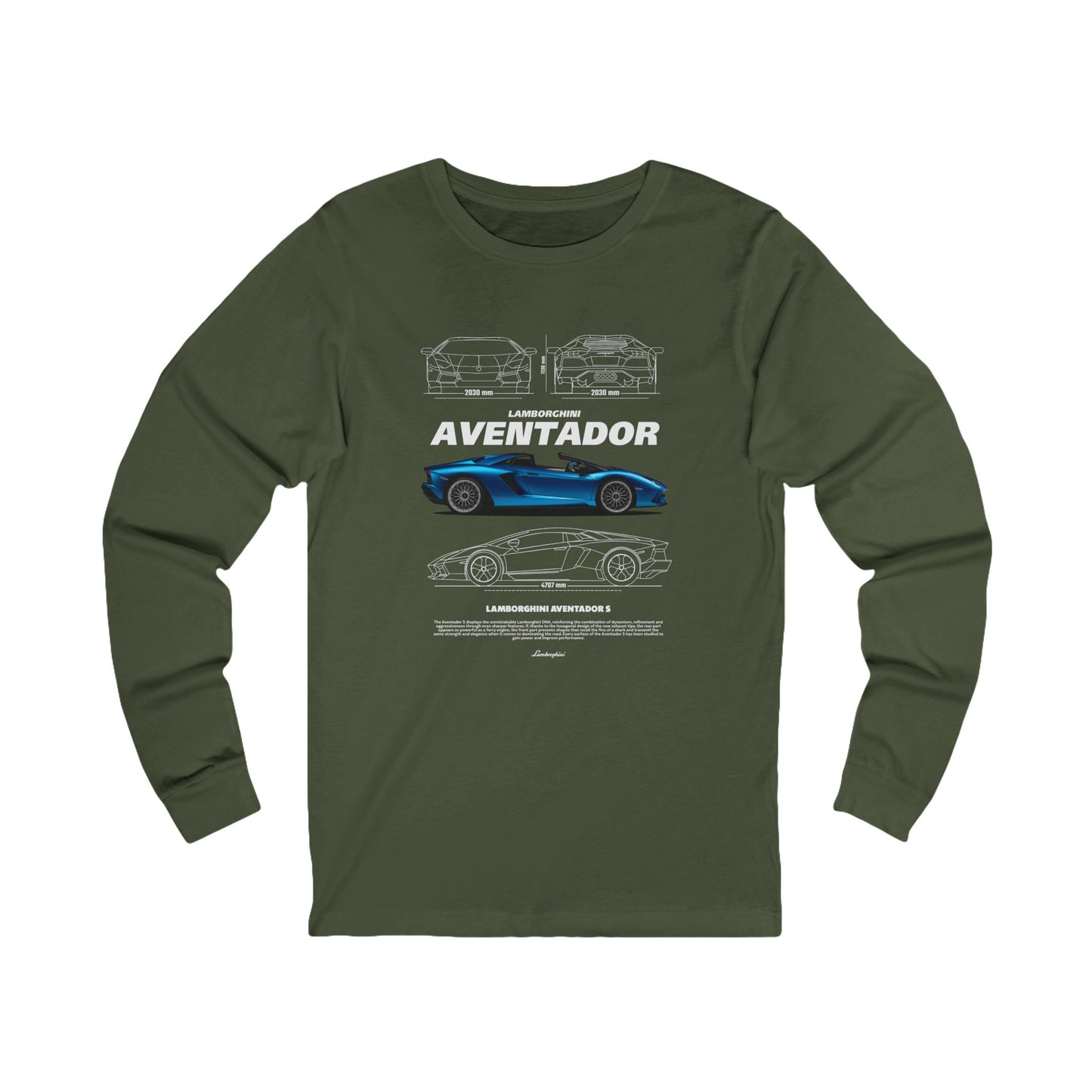 Lamborghini Aventador Unisex Long Sleeve Tee – Perfect for Car Enthusiasts - CreativeRino
