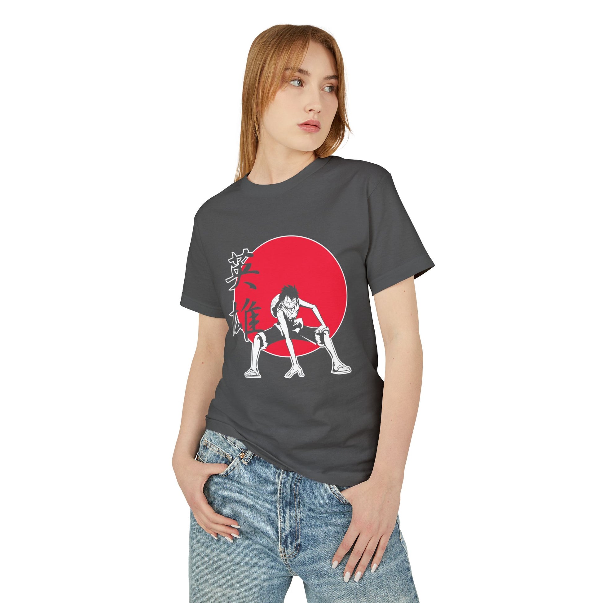 Heroic Anime Graphic Tee - Unisex Heavyweight Cotton One Piece T-shirt - CreativeRino