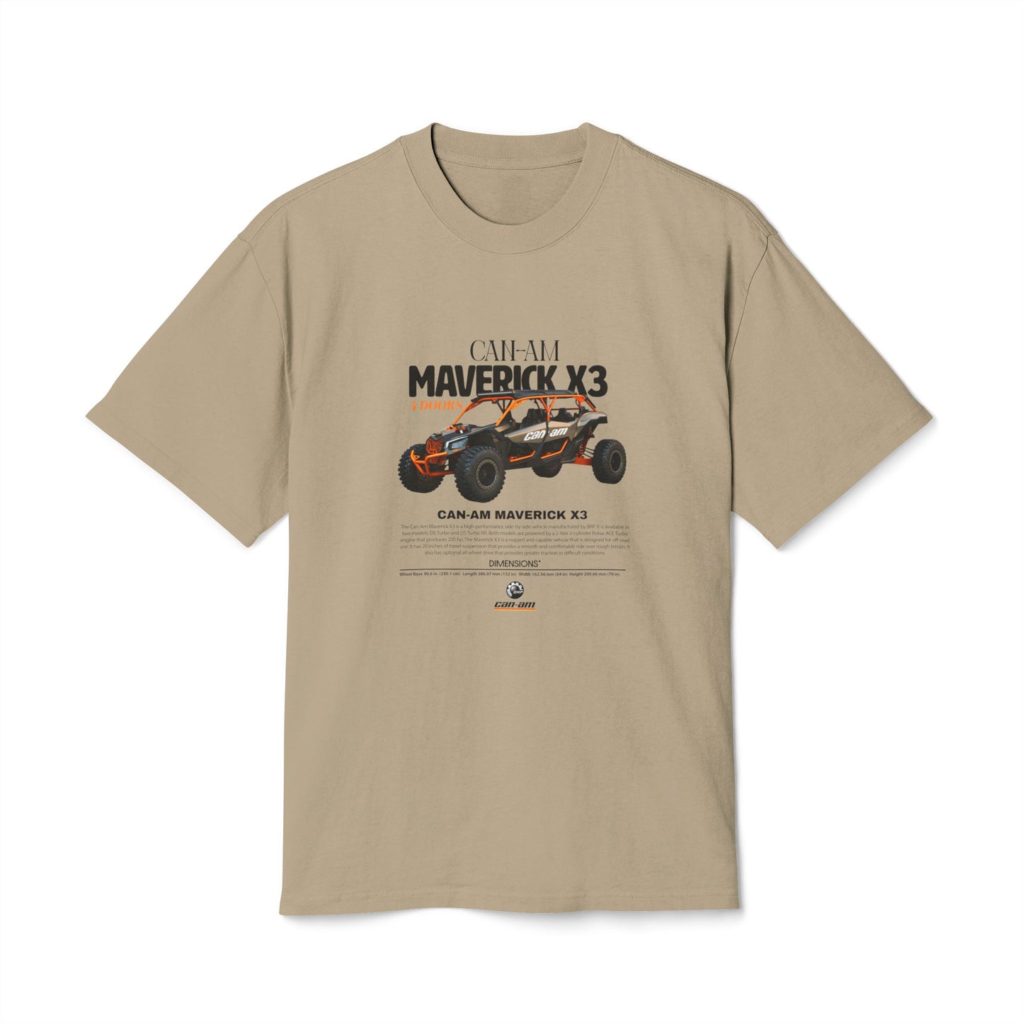 Maverick X3 Graphic Tee - Unisex Heavy Faded T-Shirt for Off-Road Enthusiasts - CreativeRino