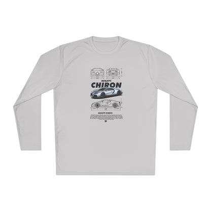 Bugatti Chiron Unisex Lightweight Long Sleeve Tee -  Car T-shirt - CreativeRino