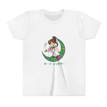 Youth Short Sleeve Tee - Cute Anime T-shirt Design with Floral Moon - CreativeRino