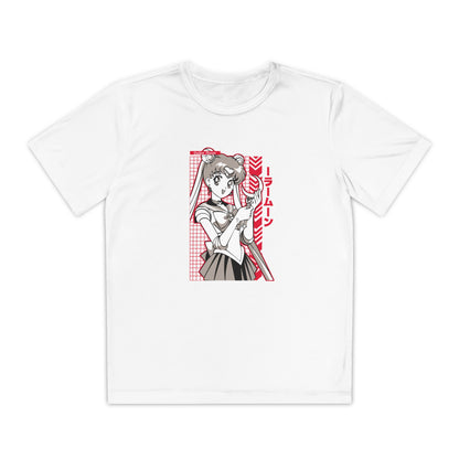 Youth Graphic Tee, Anime T-shirt for Kids, Sailor Moon Inspired Apparel, Gift for Birthdays, Casual Wear, Pop Culture Fashion - CreativeRino