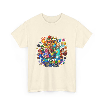 Gaming Characters Graphic Tee — "Mario Galaxy" Colorful Arcade Crew T-Shirt Printify