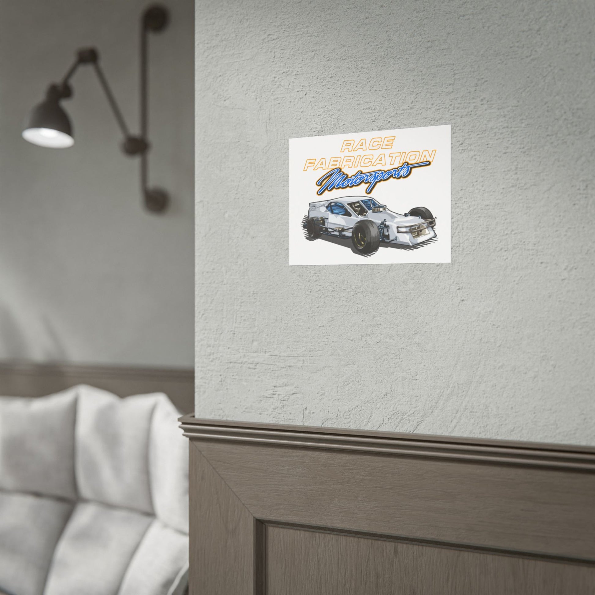 Racing Car Motorsports Art Print - Race Fabrication Poster - CreativeRino