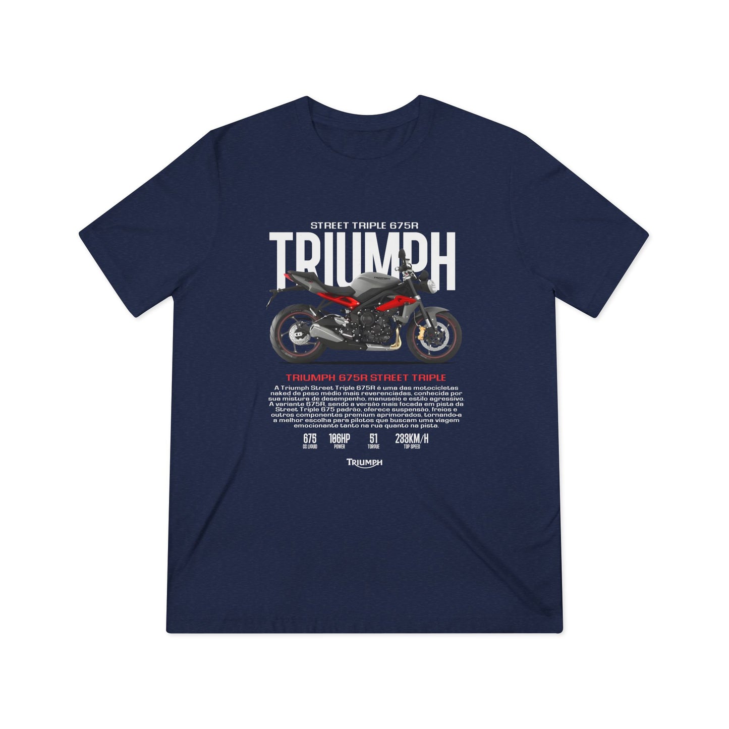 Triumph Daytona 675R Unisex Triblend T-shirt - CreativeRino