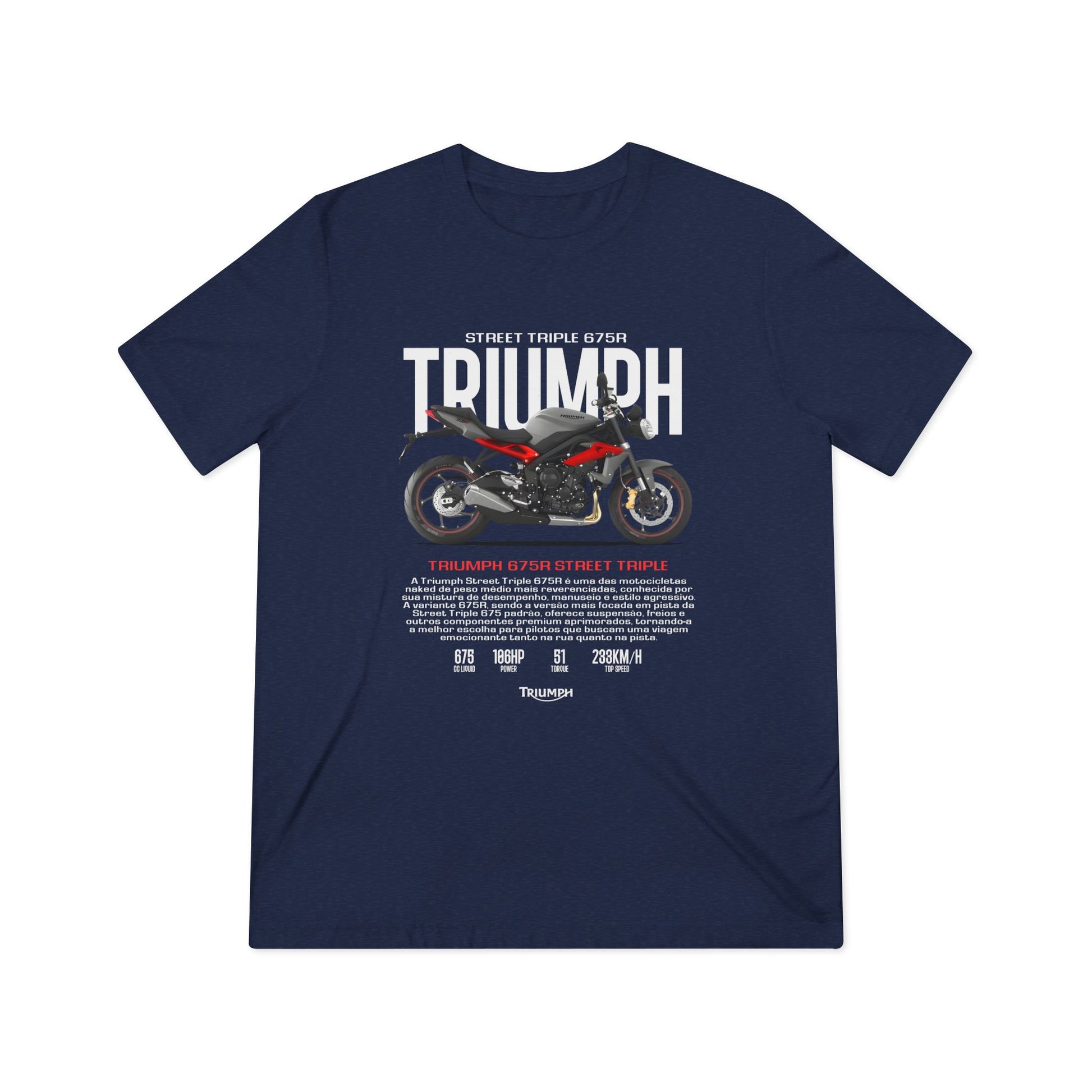Triumph Daytona 675R Unisex Triblend T-shirt - CreativeRino