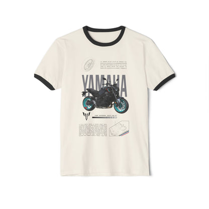 Yamaha Motorcycle Unisex Cotton Ringer T-Shirt - Vintage Design - CreativeRino