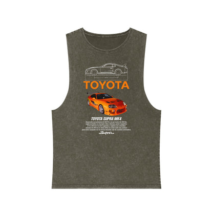 Toyota Supra MK4 Stonewash Unisex Tank Top - Car Lover's Apparel - CreativeRino