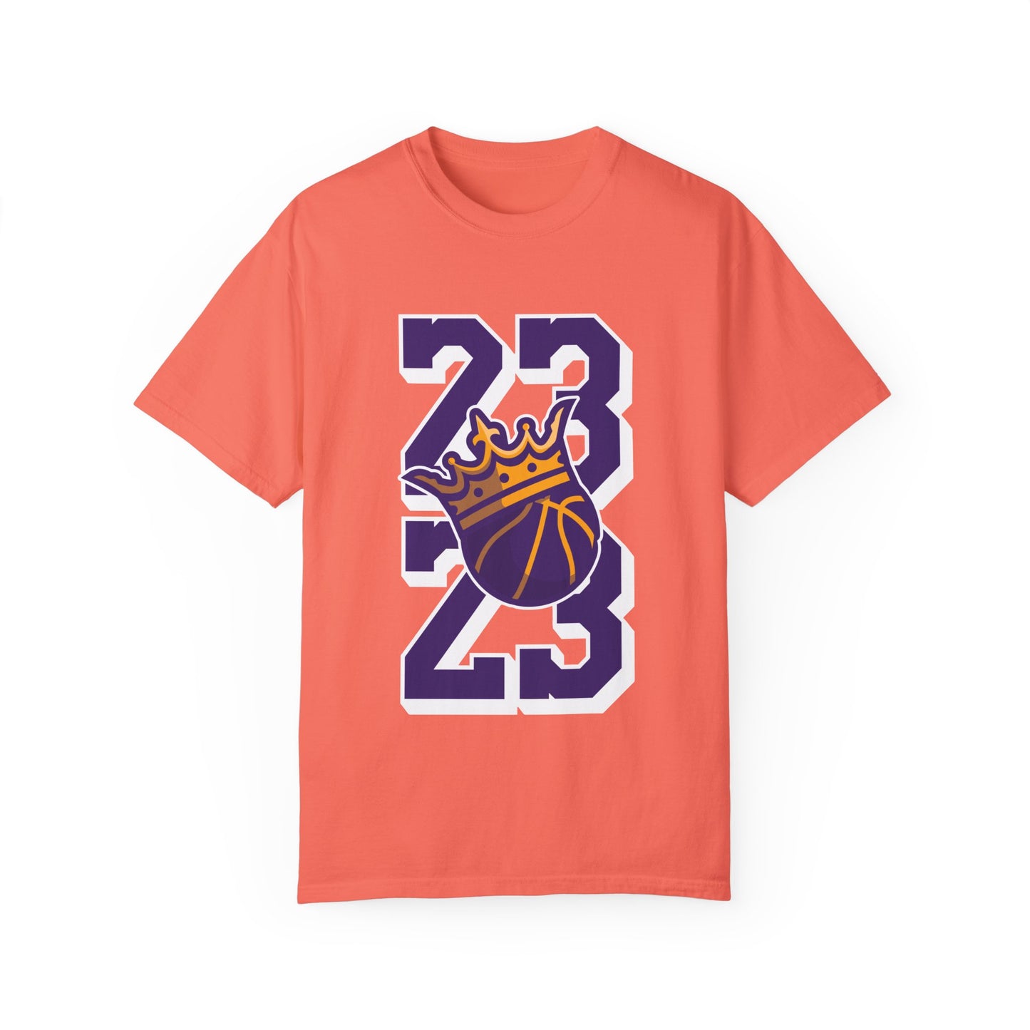 Lebron James King of the Court Unisex Garment-Dyed T-shirt - Basketball 23 Tee Design - CreativeRino