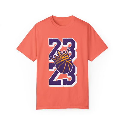 Lebron James King of the Court Unisex Garment-Dyed T-shirt - Basketball 23 Tee Design - CreativeRino