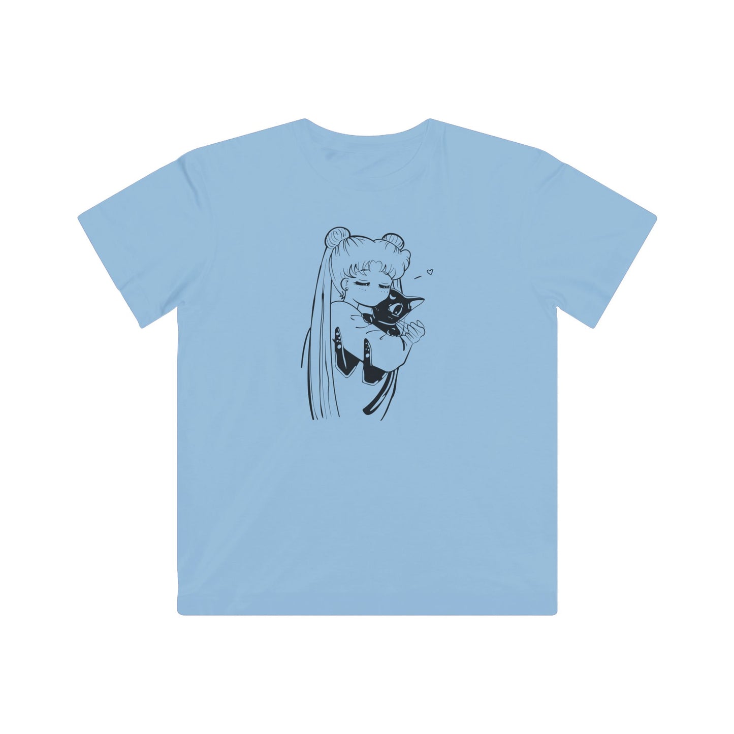 Anime Character Love Kids Tee - Cute Sailor Moon Graphic T-shirt for Young Fans - CreativeRino