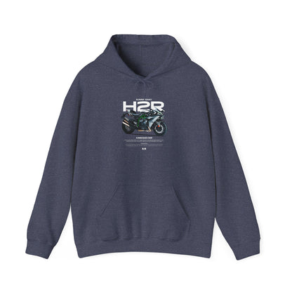 Kawasaki Ninja H2R Motorcycle Enthusiast Heavy Blend Hooded Sweatshirt - CreativeRino