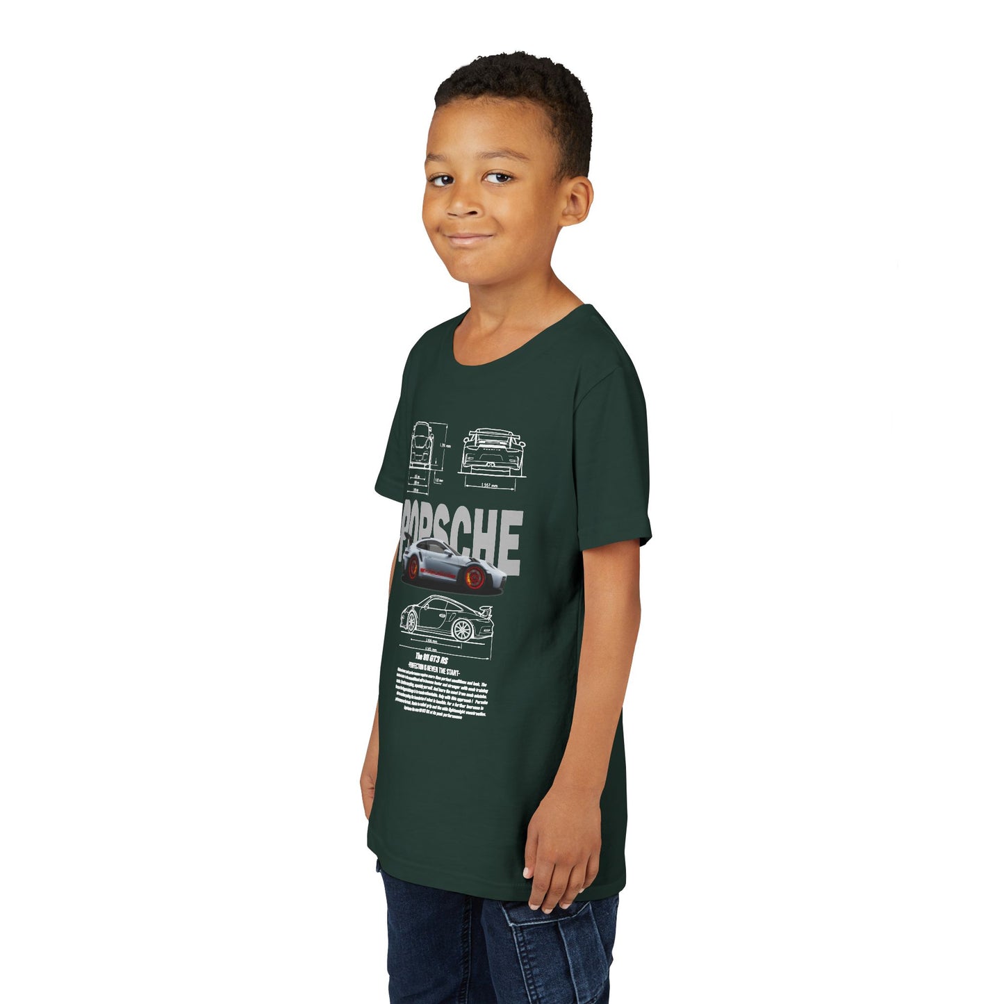 Porsche Engineering Youth  Tee - Classic Car T-shirt Design - CreativeRino