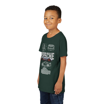 Porsche Engineering Youth  Tee - Classic Car T-shirt Design - CreativeRino