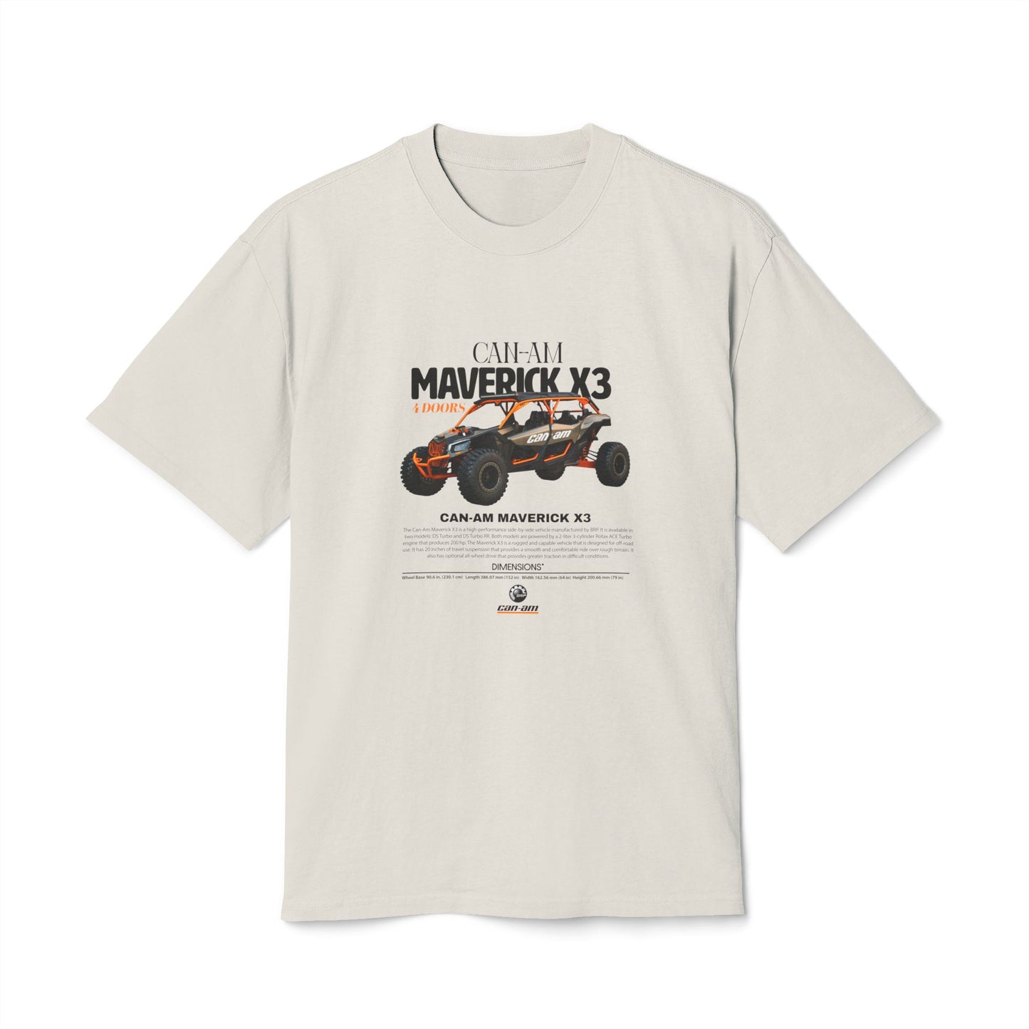 Maverick X3 Graphic Tee - Unisex Heavy Faded T-Shirt for Off-Road Enthusiasts - CreativeRino