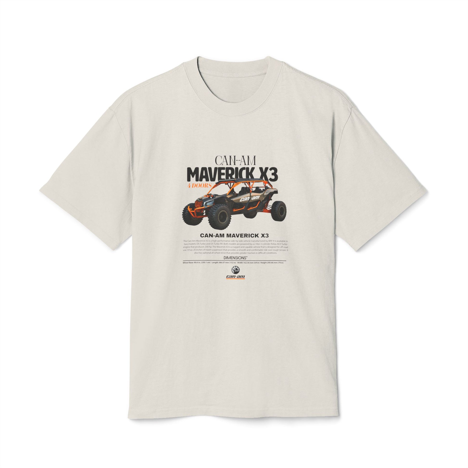 Maverick X3 Graphic Tee - Unisex Heavy Faded T-Shirt for Off-Road Enthusiasts - CreativeRino