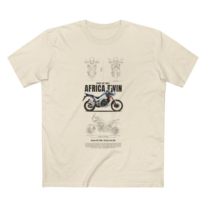 Honda CRF 1000 L Africa Twin ABS Motorcycle Enthusiast Tee - Africa Motorcycle T-shirt Design - CreativeRino