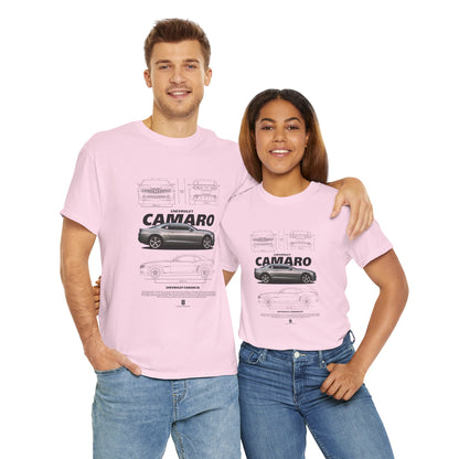 Chevrolet Camaro Unisex Heavy Cotton Tee - Vintage Car Design T-Shirt - CreativeRino