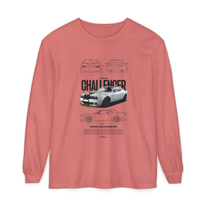 Dodge Challenger Long Sleeve T-Shirt - Classic Car Enthusiast Apparel - CreativeRino