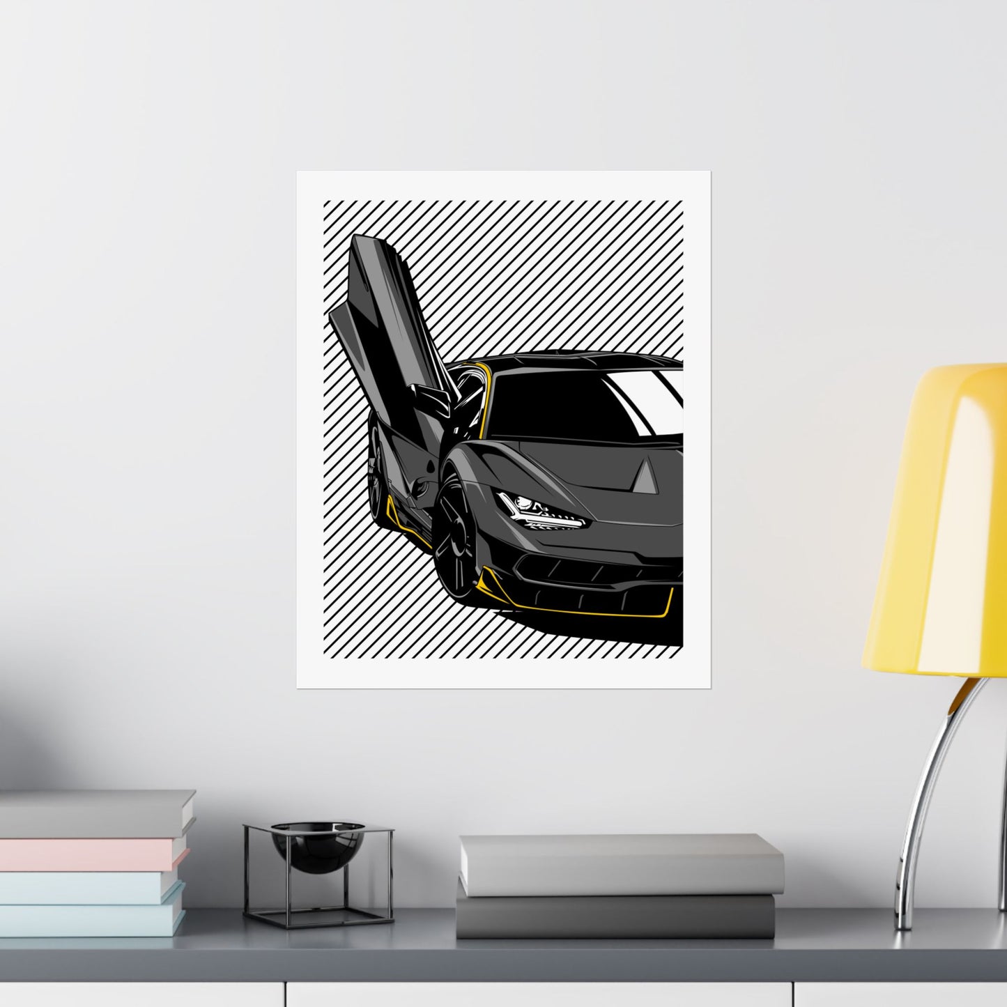 Lamborghini Sports Car Matte Vertical Poster - Modern Wall Art for Car Enthusiasts - CreativeRino