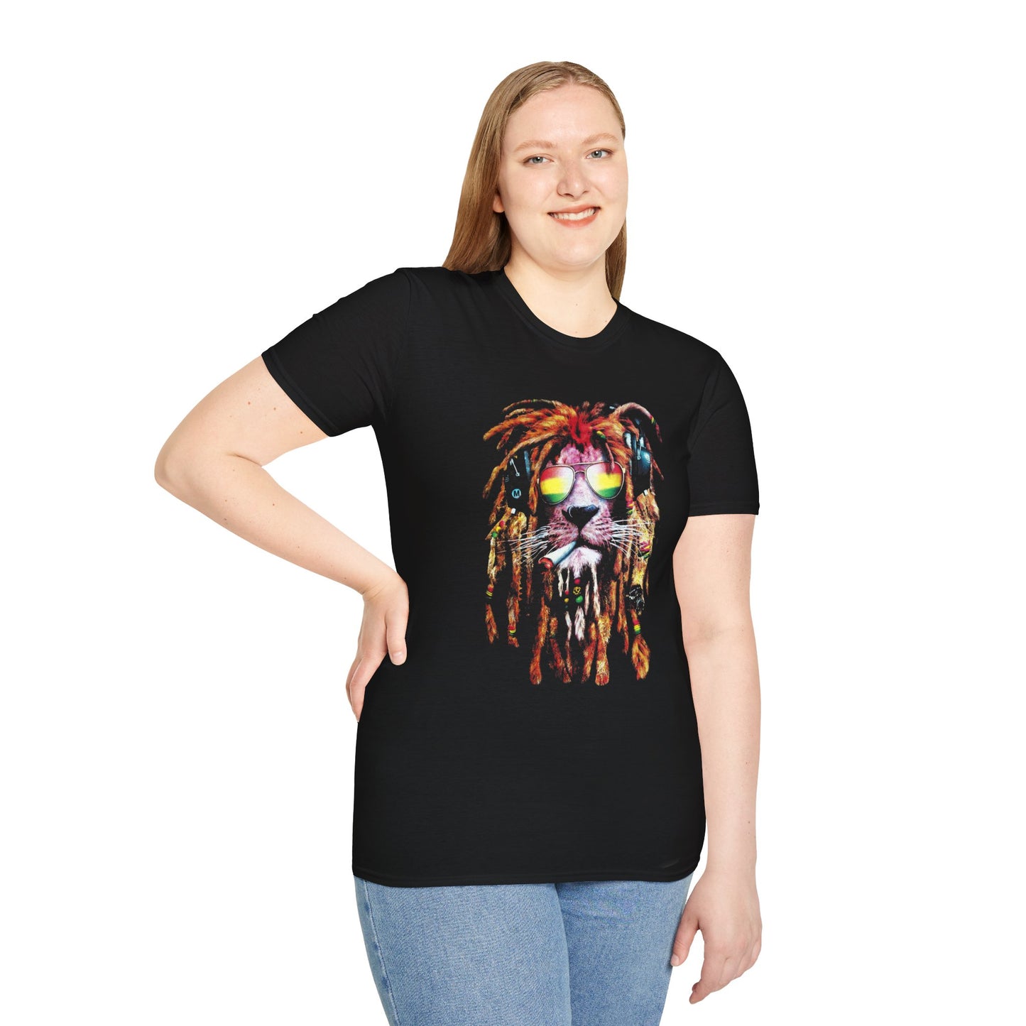 Iron Lion Zion Vibes Unisex Softstyle T-Shirt - Cool Graphic Tee for Music Lovers - CreativeRino