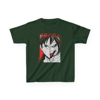 Kids Anime Attack on Titan Tee - Heavy Cotton™ T-shirt for Young Fans - CreativeRino