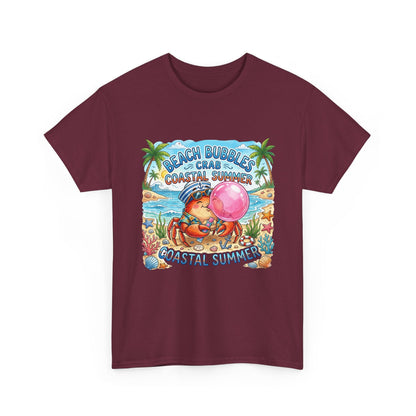 Beach Bubbles Crab Coastal Summer T-Shirt Printify