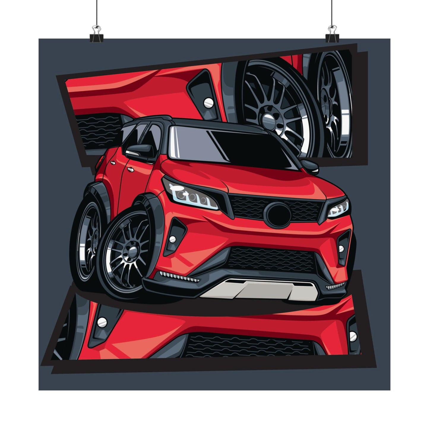 Stylish Matte Square Car Posters - Perfect Poster for Automotive Enthusiasts - CreativeRino