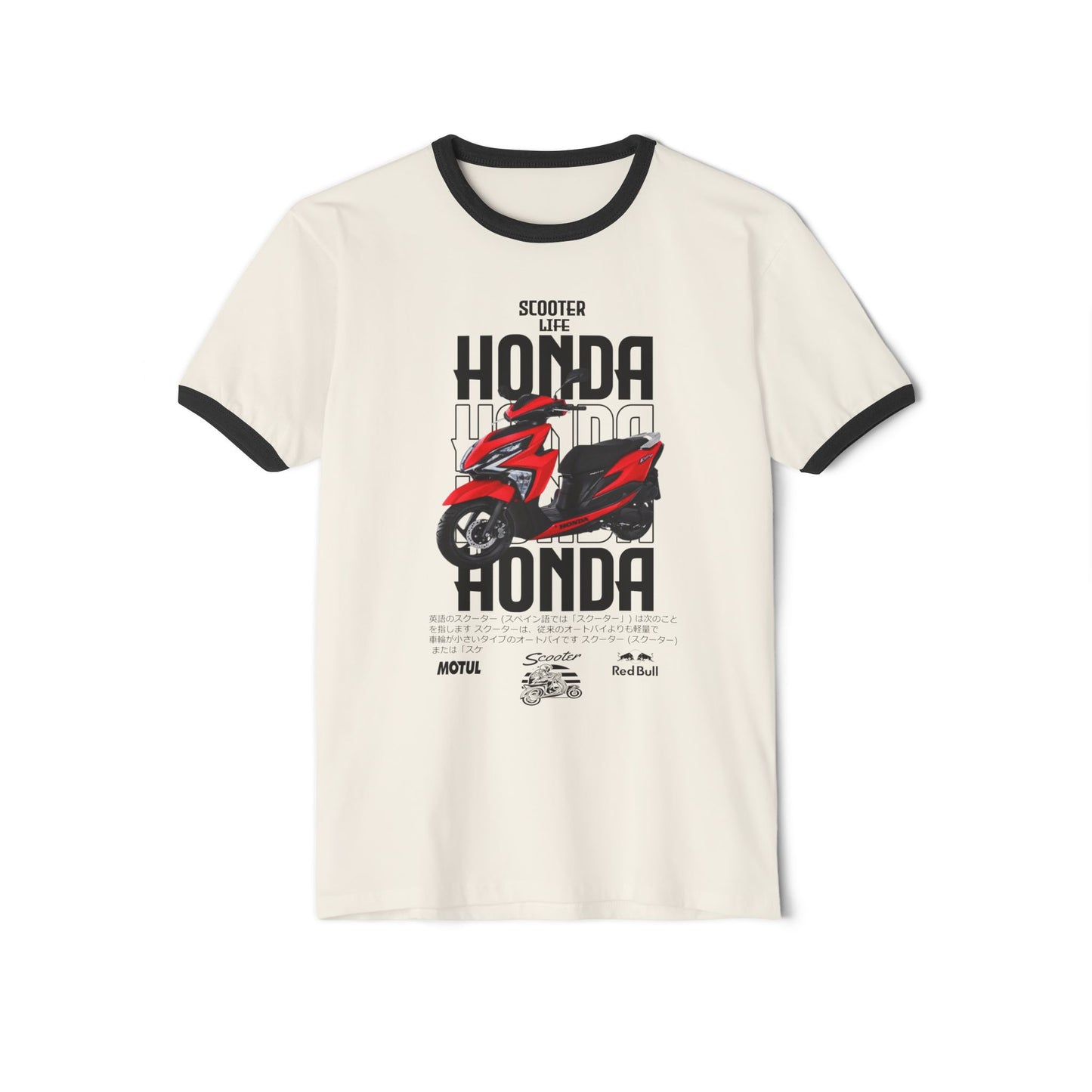 Honda Scooter Life Unisex Cotton Ringer T-Shirt - CreativeRino