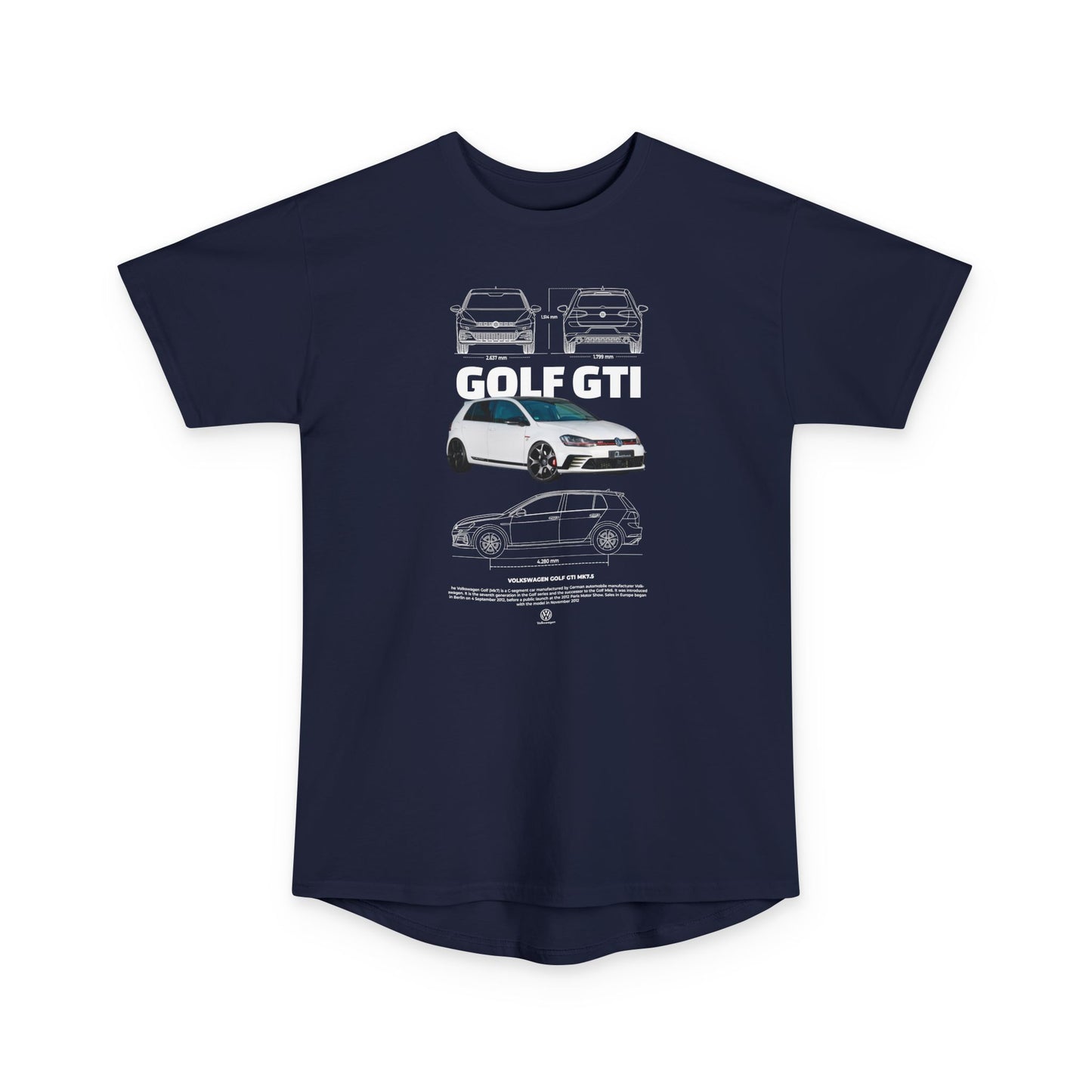 Volkswagen Golf GTI Urban Car Print Unisex Long Body Tee - CreativeRino