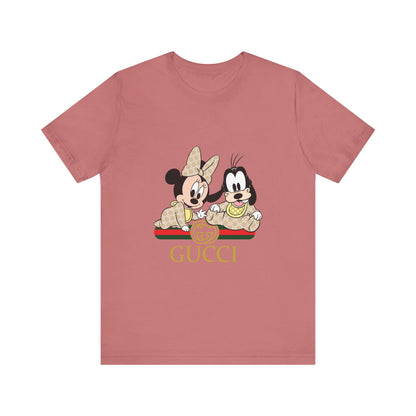 Mickey & Goofy Gucci Inspired Tee - Unisex Jersey Short Sleeve T-shirt - CreativeRino