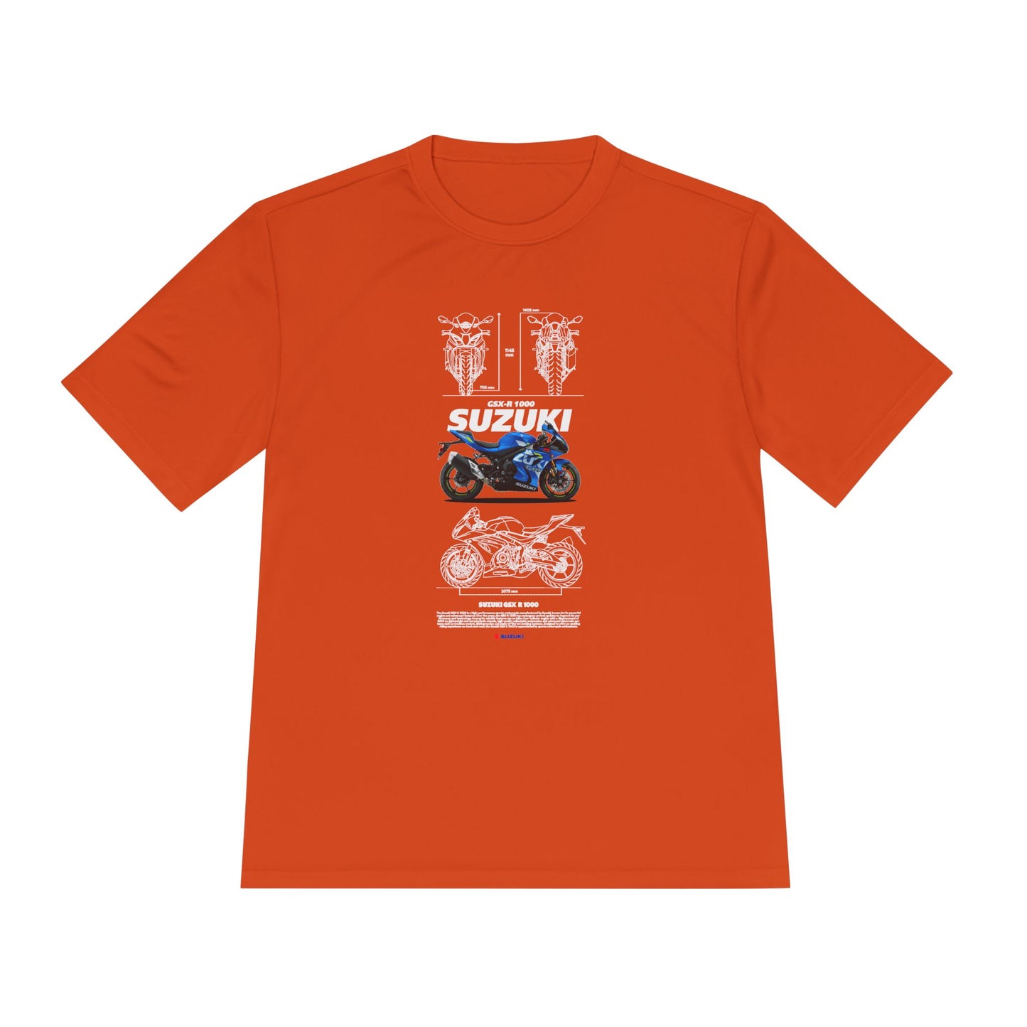 Suzuki GSX-R 1000 Motorcycle Unisex Moisture Wicking Tee - Perfect T-shirt for Riders and Enthusiasts - CreativeRino