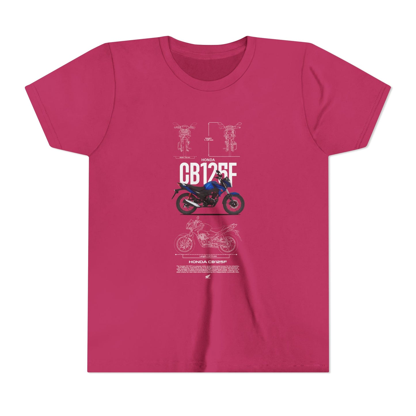 Honda CB125F Youth Motorcycle Graphic T-shirt - CreativeRino