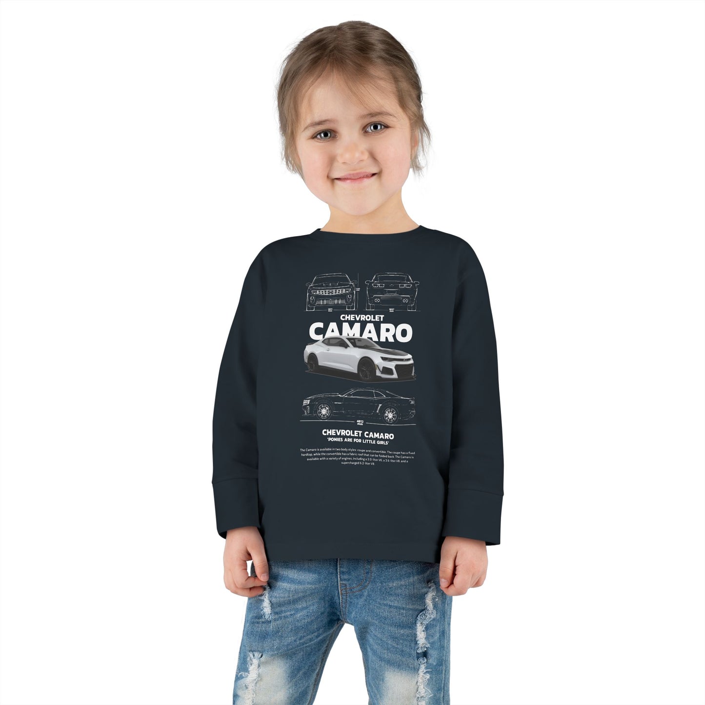 Chevrolet Camaro Toddler Long Sleeve Tee – Perfect Gift for Young Car Enthusiasts - CreativeRino