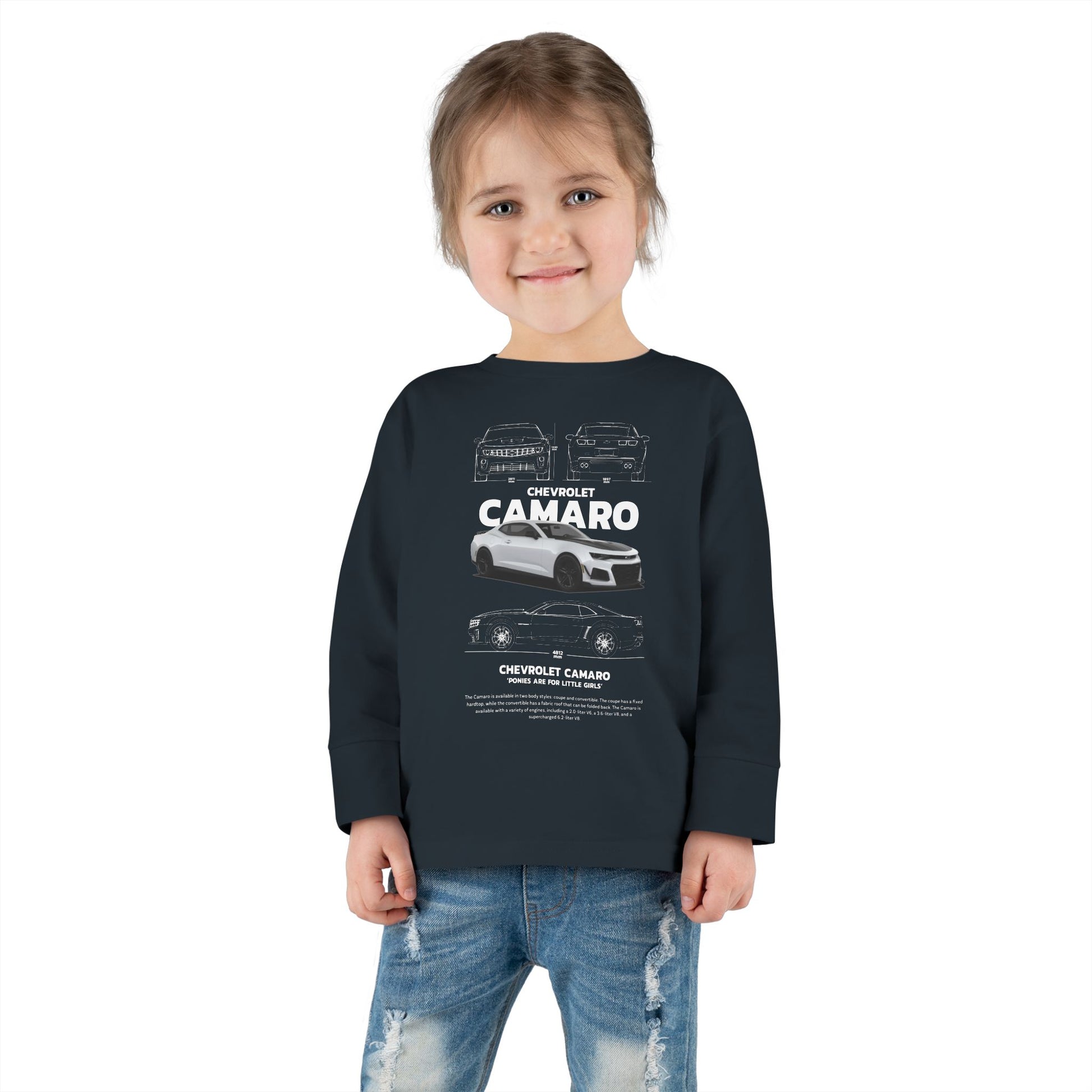 Chevrolet Camaro Toddler Long Sleeve Tee – Perfect Gift for Young Car Enthusiasts - CreativeRino