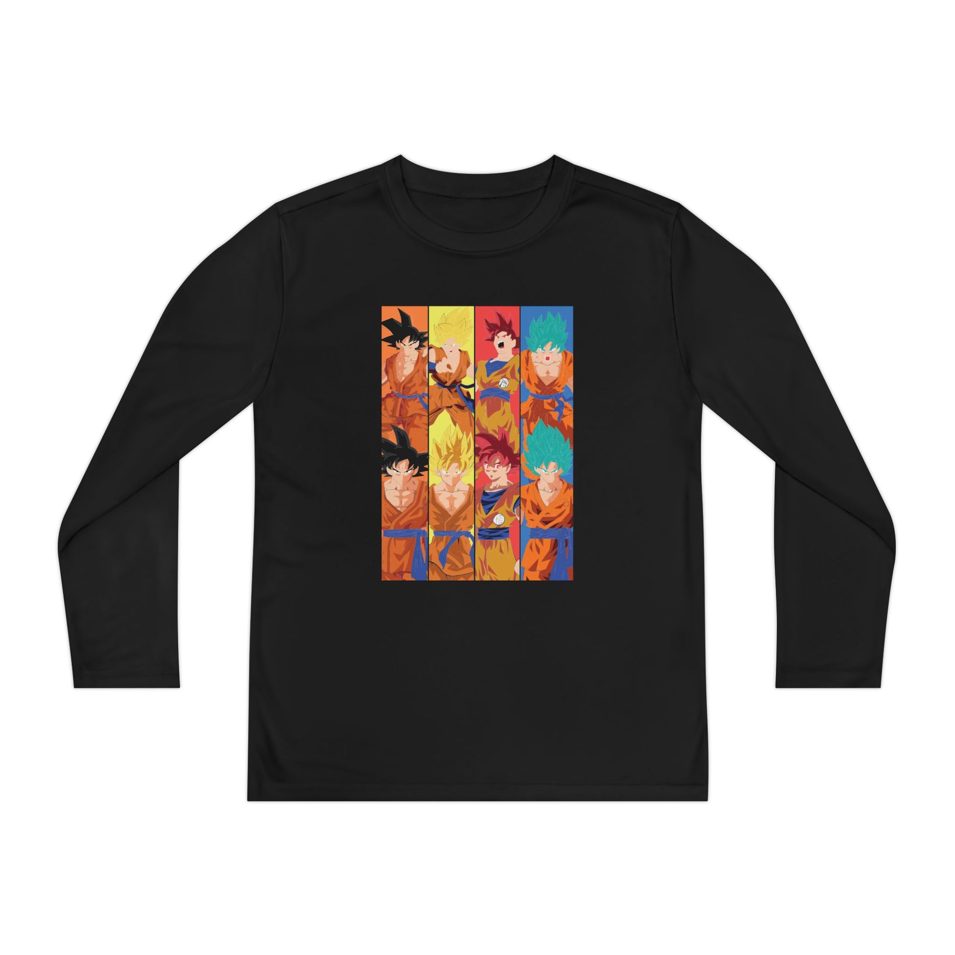 Dragon Ball Z Youth Long Sleeve Tee - Colorful Anime Character T-shirt - CreativeRino