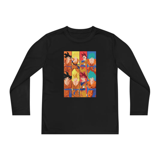 Dragon Ball Z Youth Long Sleeve Tee - Colorful Anime Character T-shirt - CreativeRino