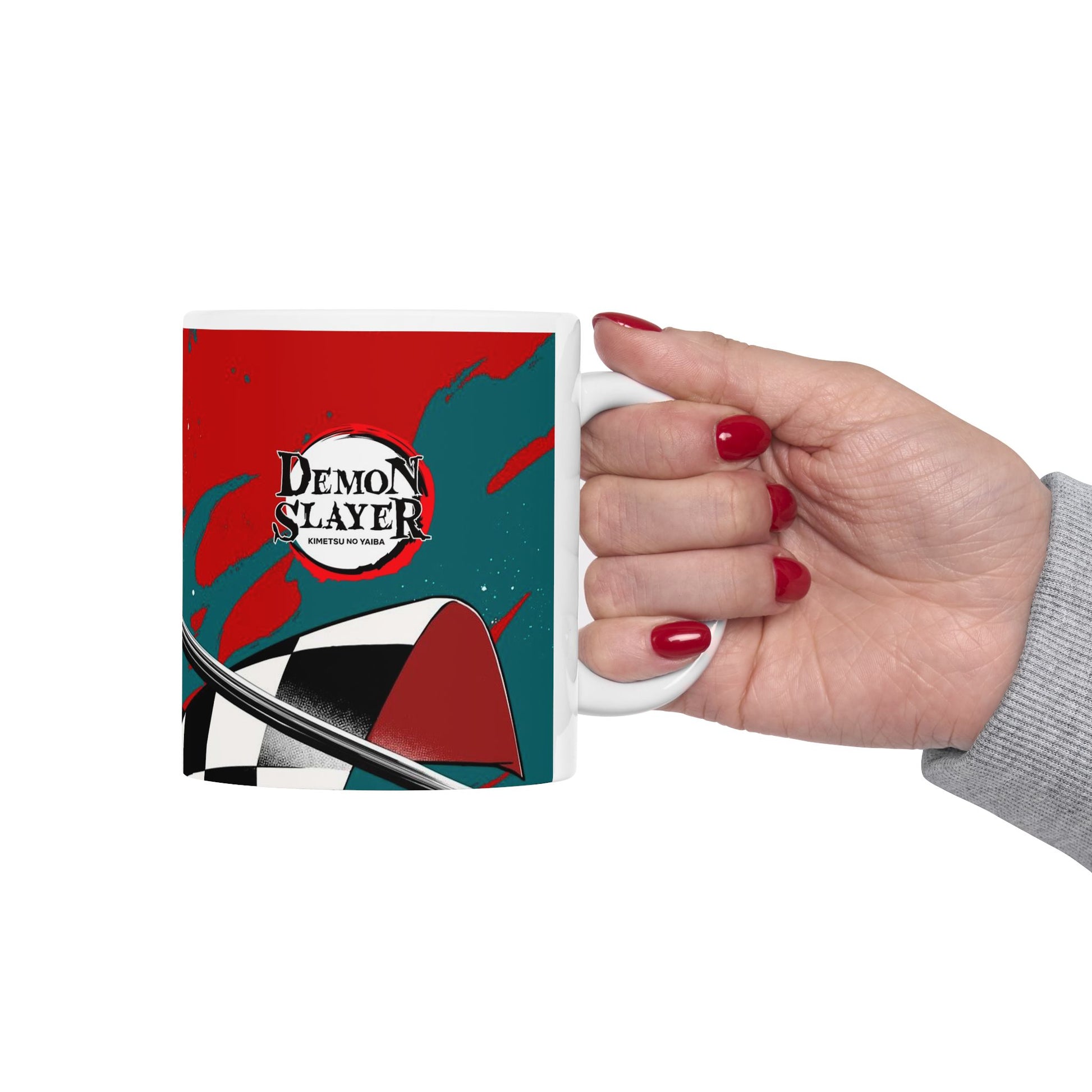 Anime-Inspired Ceramic Mug - Demon Slayer Design - CreativeRino