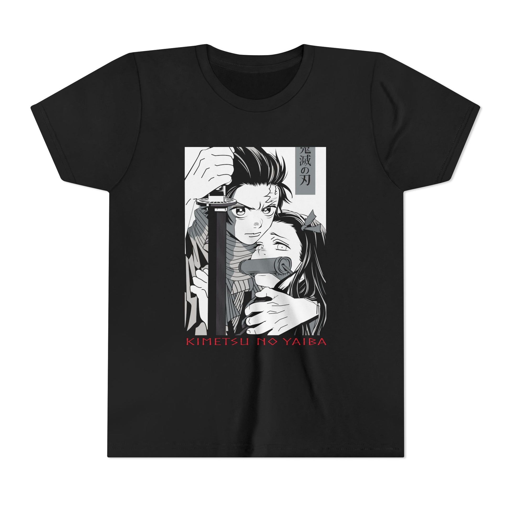 Anime-Inspired Youth Short Sleeve Tee - Kimetsu No Yaiba Demon Slayer T-shirt Design - CreativeRino