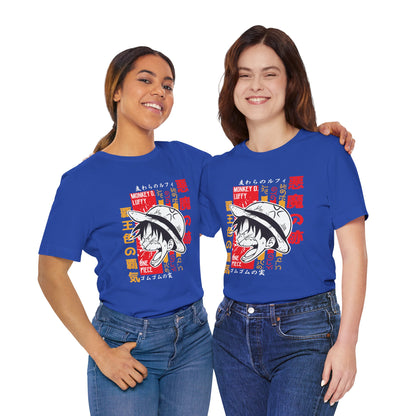 One Piece Luffy Graphic Tee – Unisex Jersey T-shirt for Anime Fans - CreativeRino